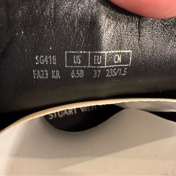 NEW! STUART WEITZMAN Maverick Black Leather Pull-On Boots Women's Sz 6.5 - Picture 5 of 10